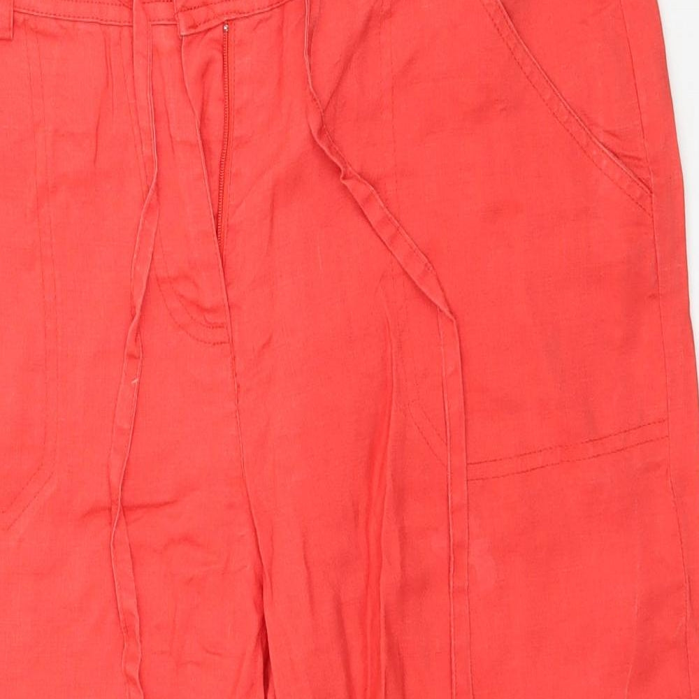 Atmosphere Womens Red   Capri Trousers Size 12 L21 in - Orange/red