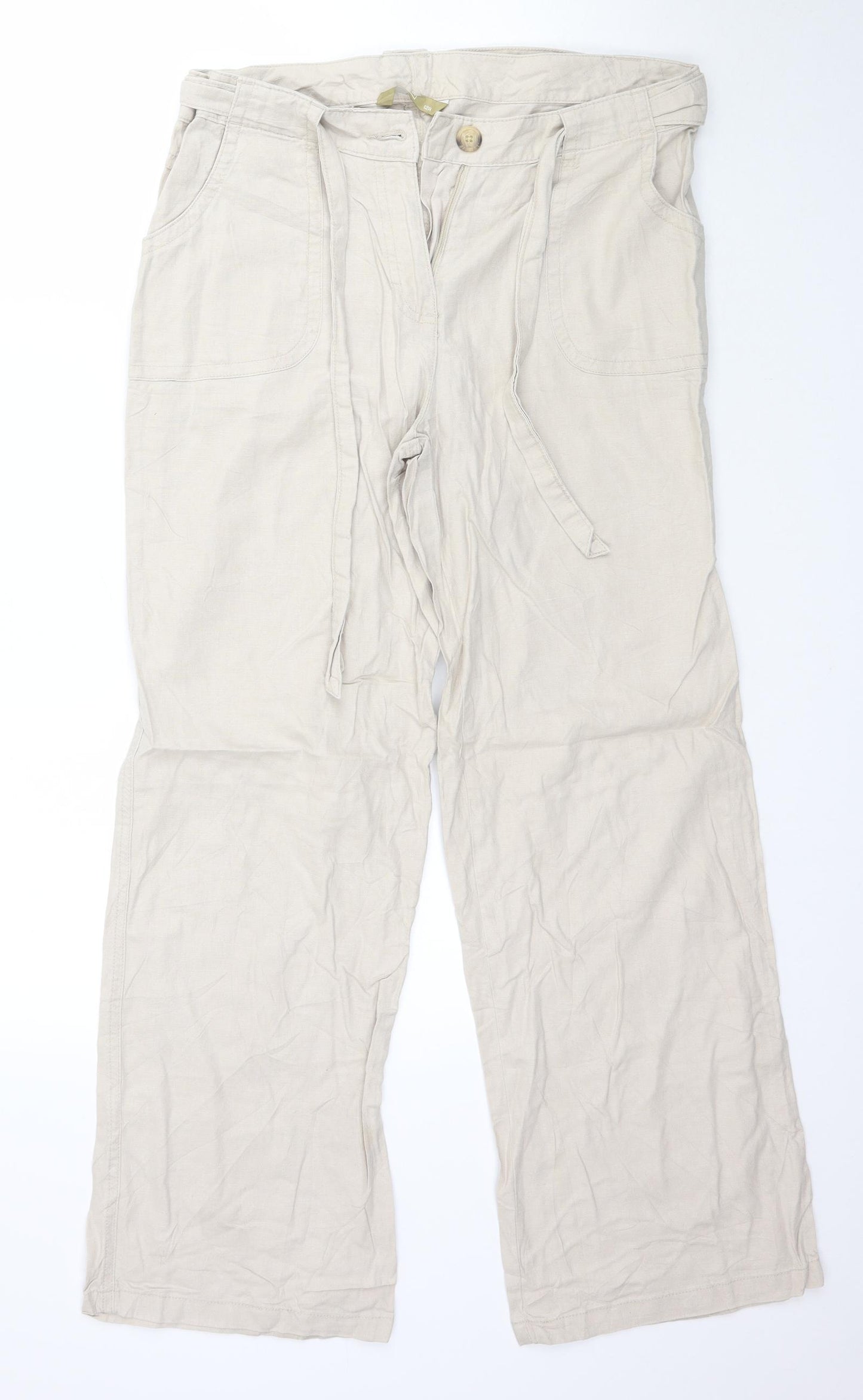 TU Womens Beige   Trousers  Size 12 L30 in