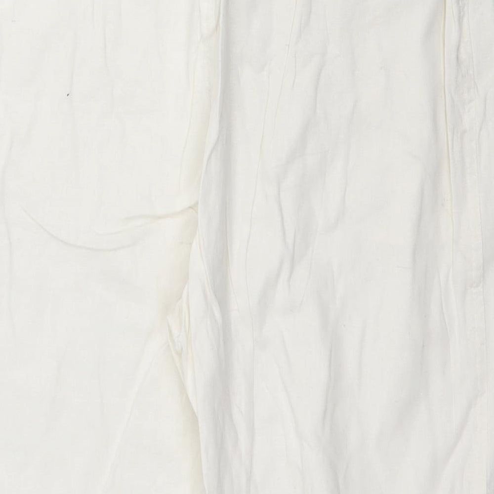 Preworn Womens White   Capri Trousers Size 14 L20 in