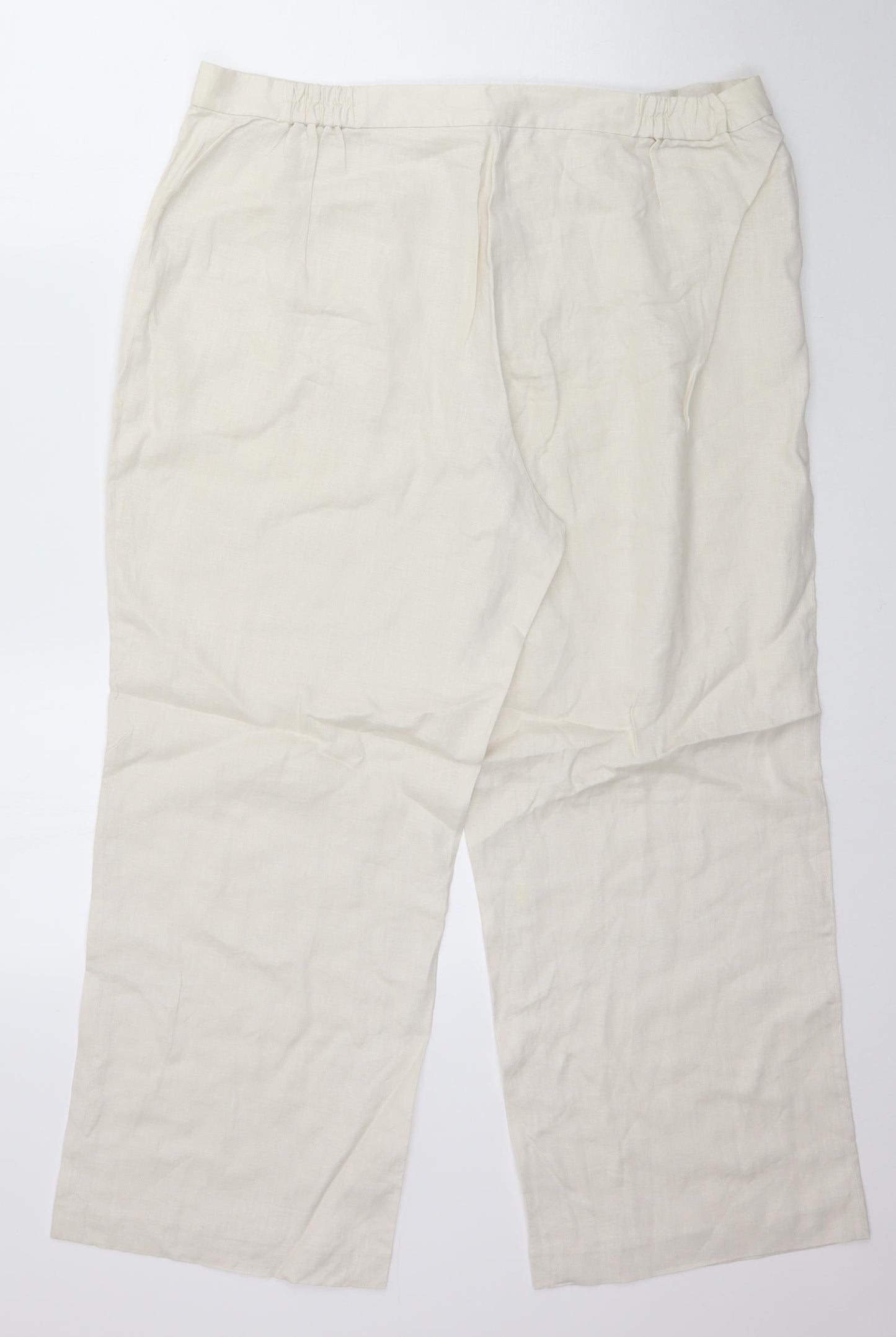Marks and Spencer Womens Ivory   Trousers  Size L L27 in