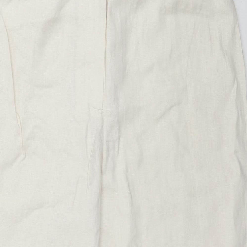 Marks and Spencer Womens Ivory   Trousers  Size L L27 in