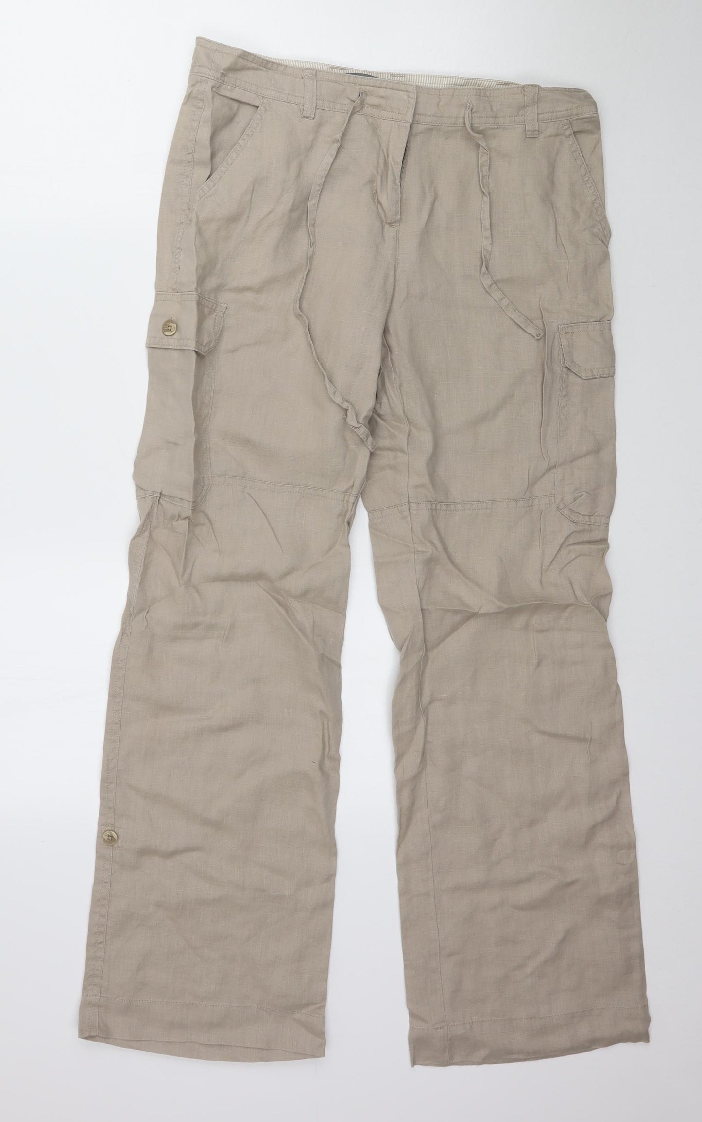 John Lewis Womens Beige   Trousers  Size 12 L31 in