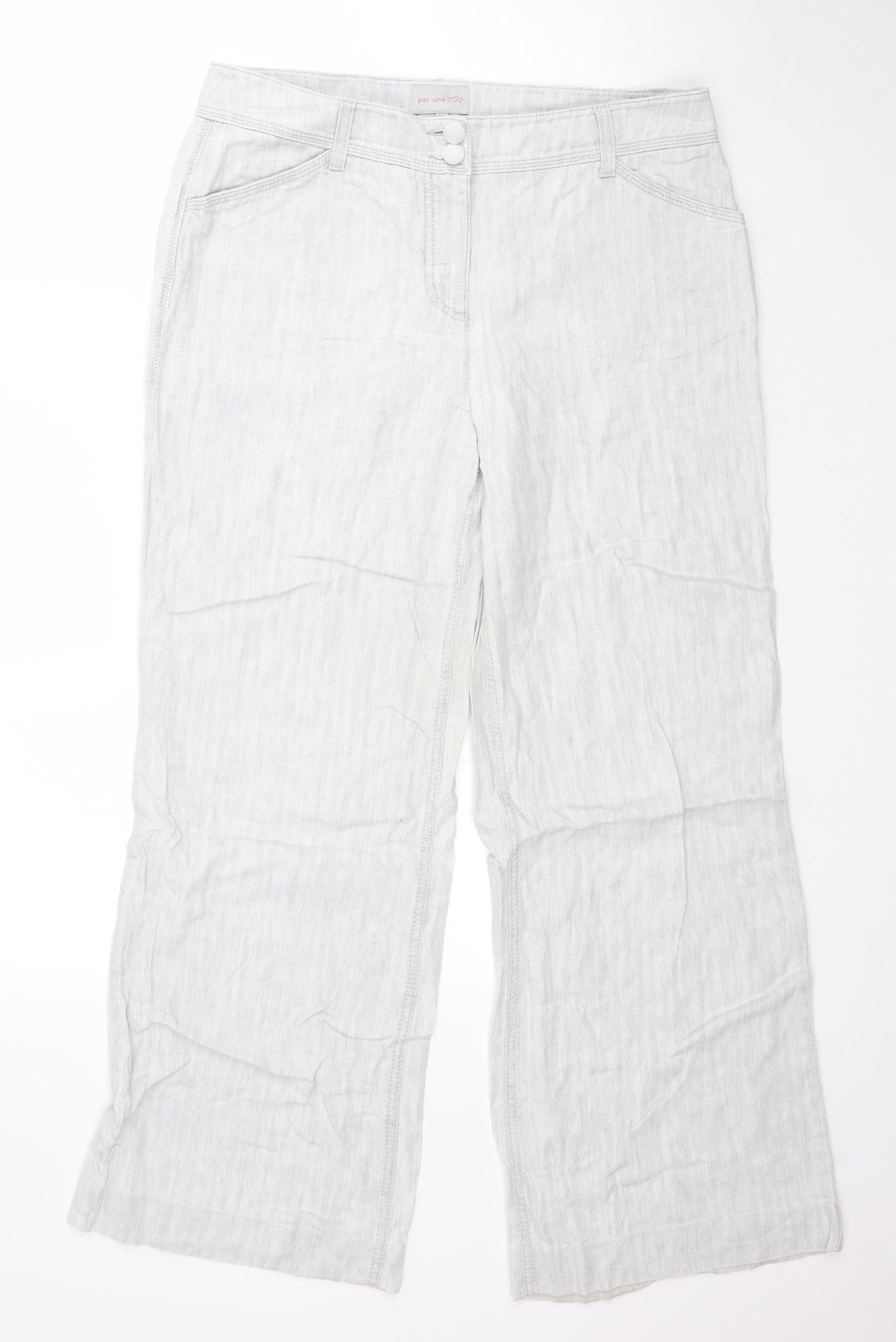 Per Una  Womens Grey   Trousers  Size 12 L30 in