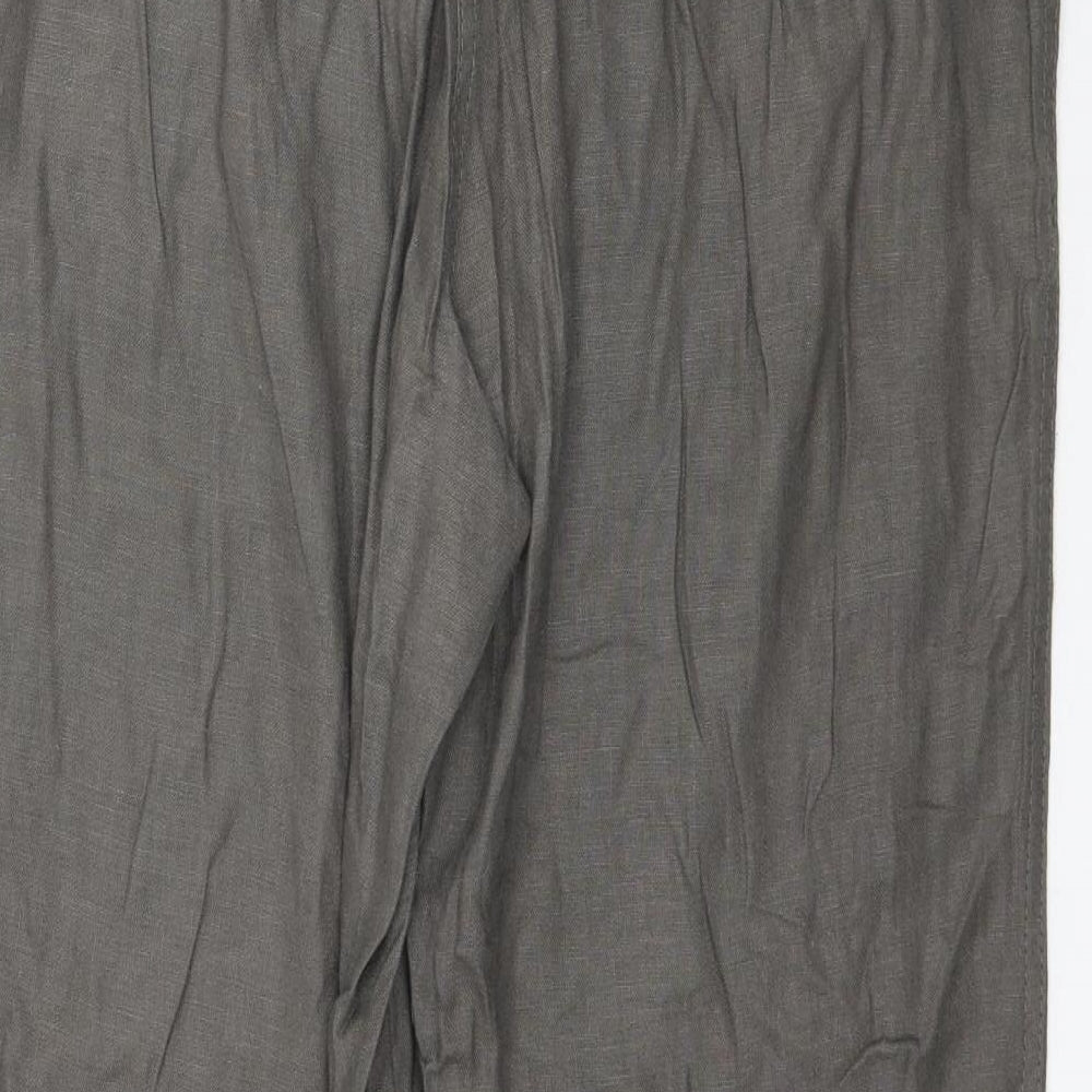 BM Womens Grey   Trousers  Size 14 L29 in - Grey / Green
