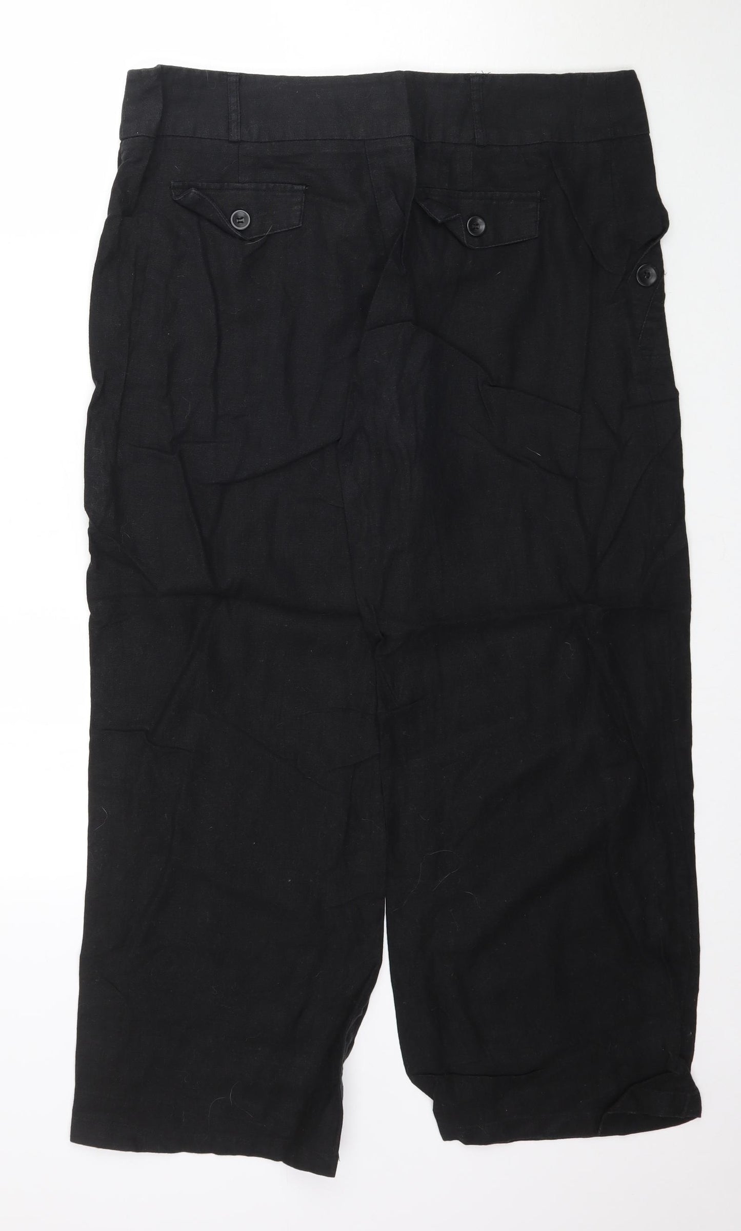 C.M.D Womens Black   Trousers  Size 16 L28 in