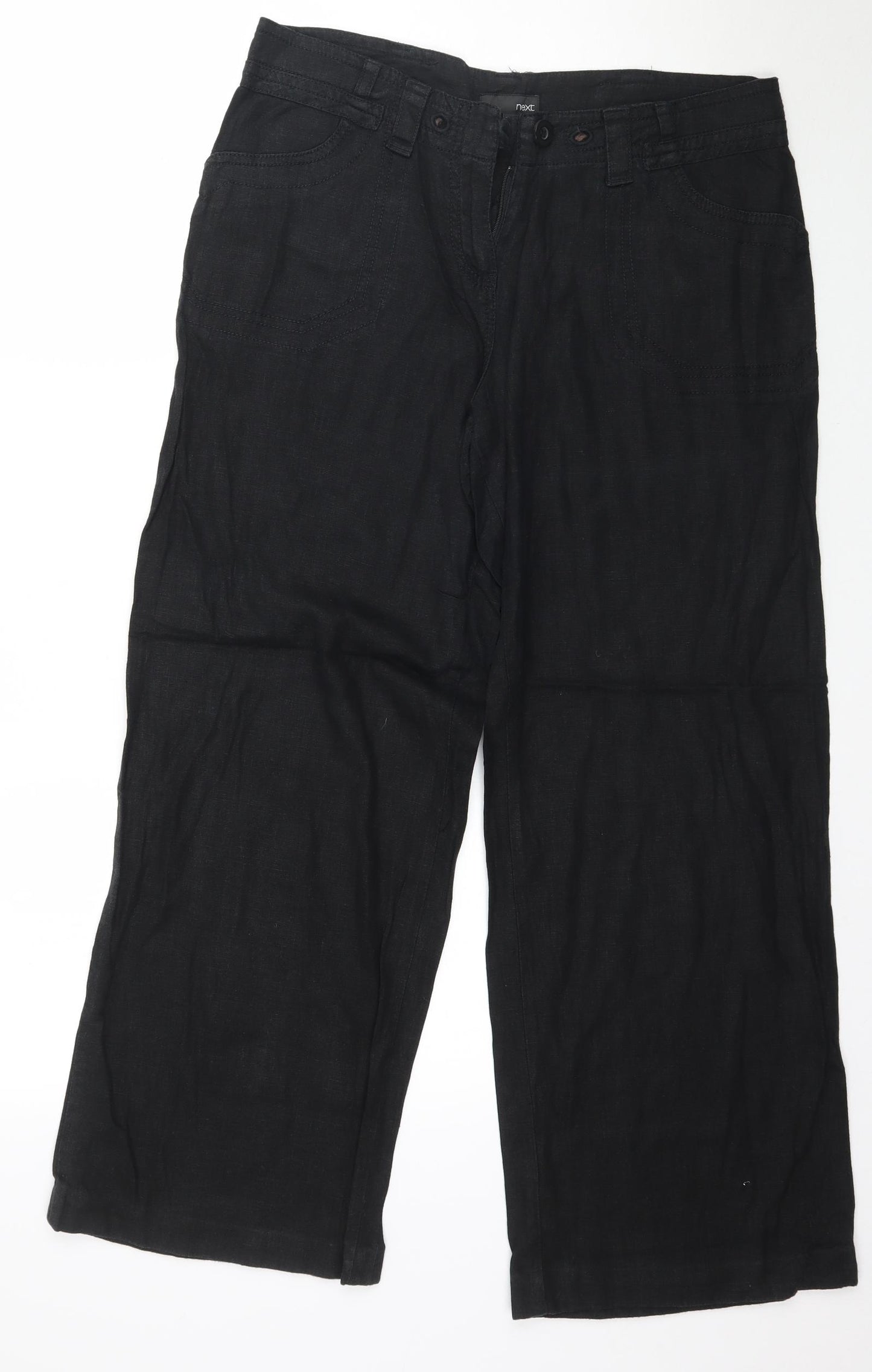 NEXT Womens Black   Trousers  Size 12 L28 in