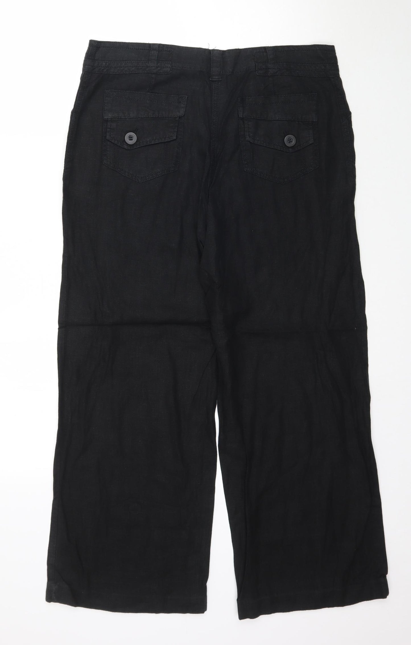 NEXT Womens Black   Trousers  Size 12 L28 in