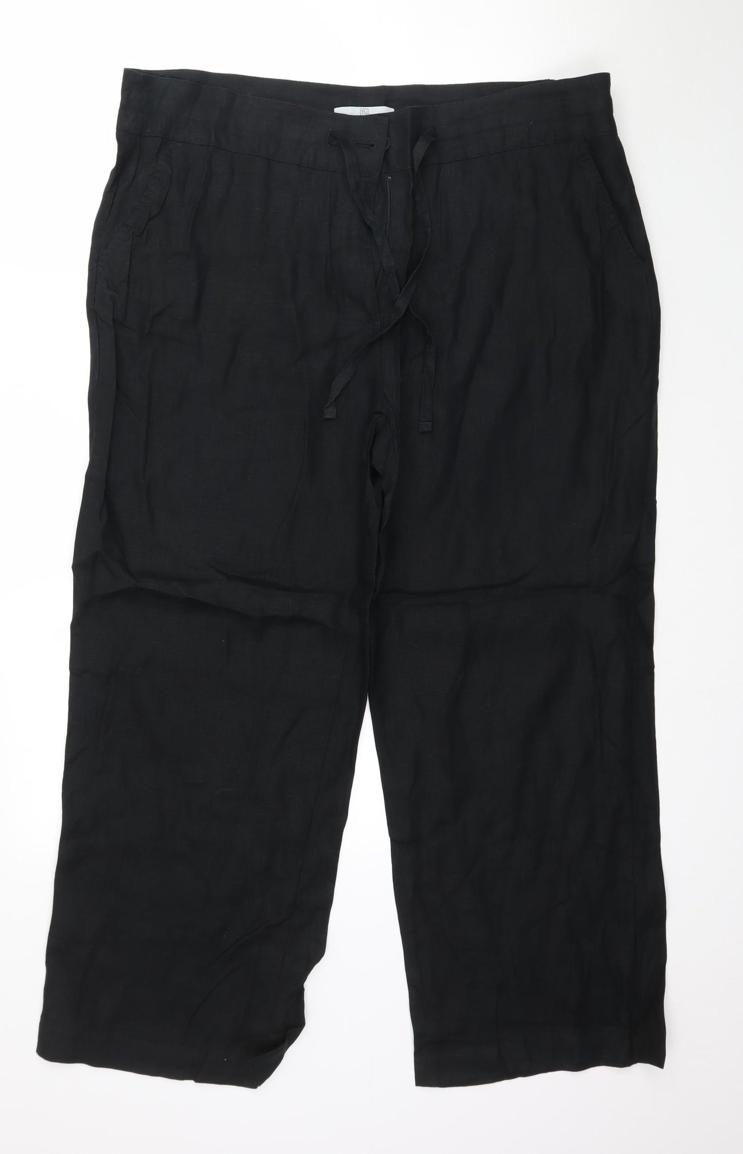 TU Womens Black   Trousers  Size 18 L28 in