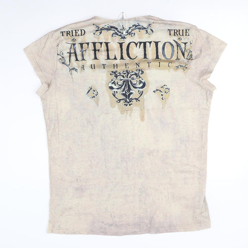 orderplus Womens Beige   Basic T-Shirt Size XL