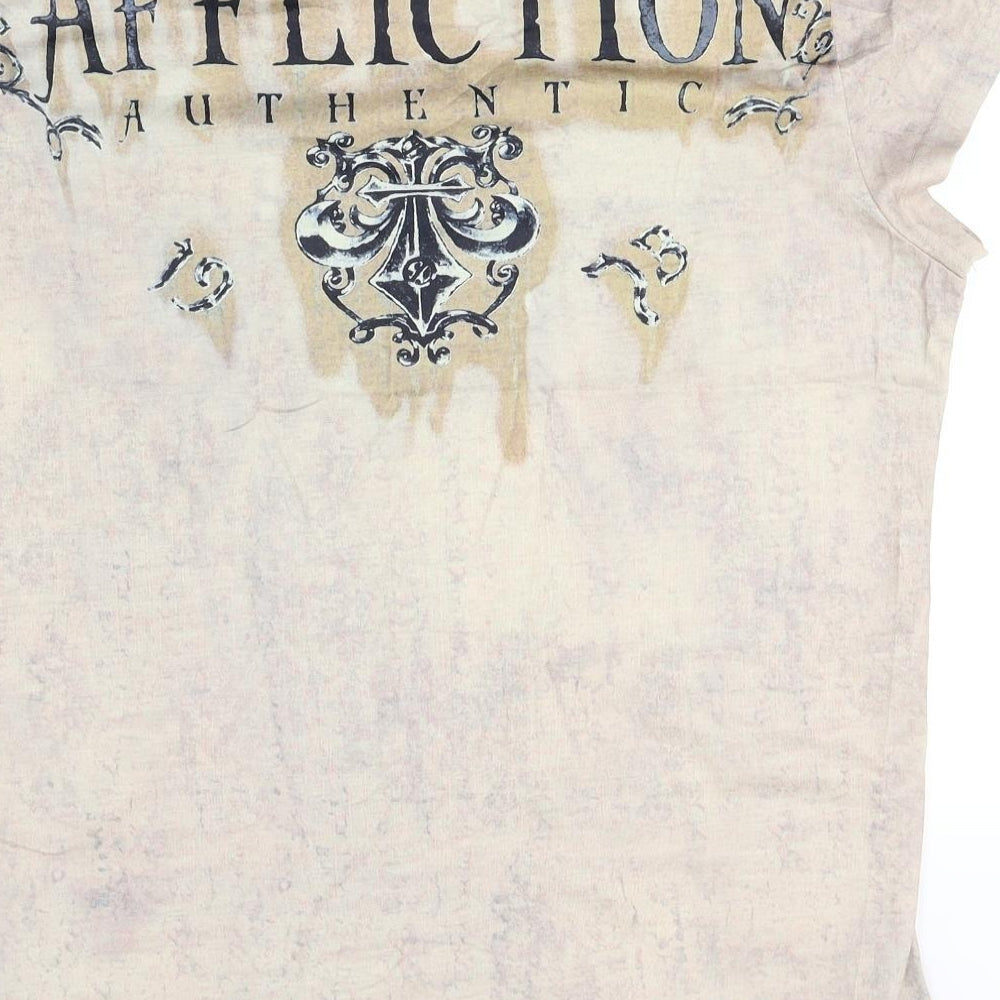 orderplus Womens Beige   Basic T-Shirt Size XL