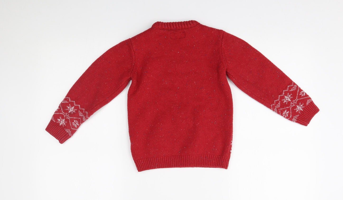 NEXT Boys Red   Pullover Jumper Size 6 Years  - christmas