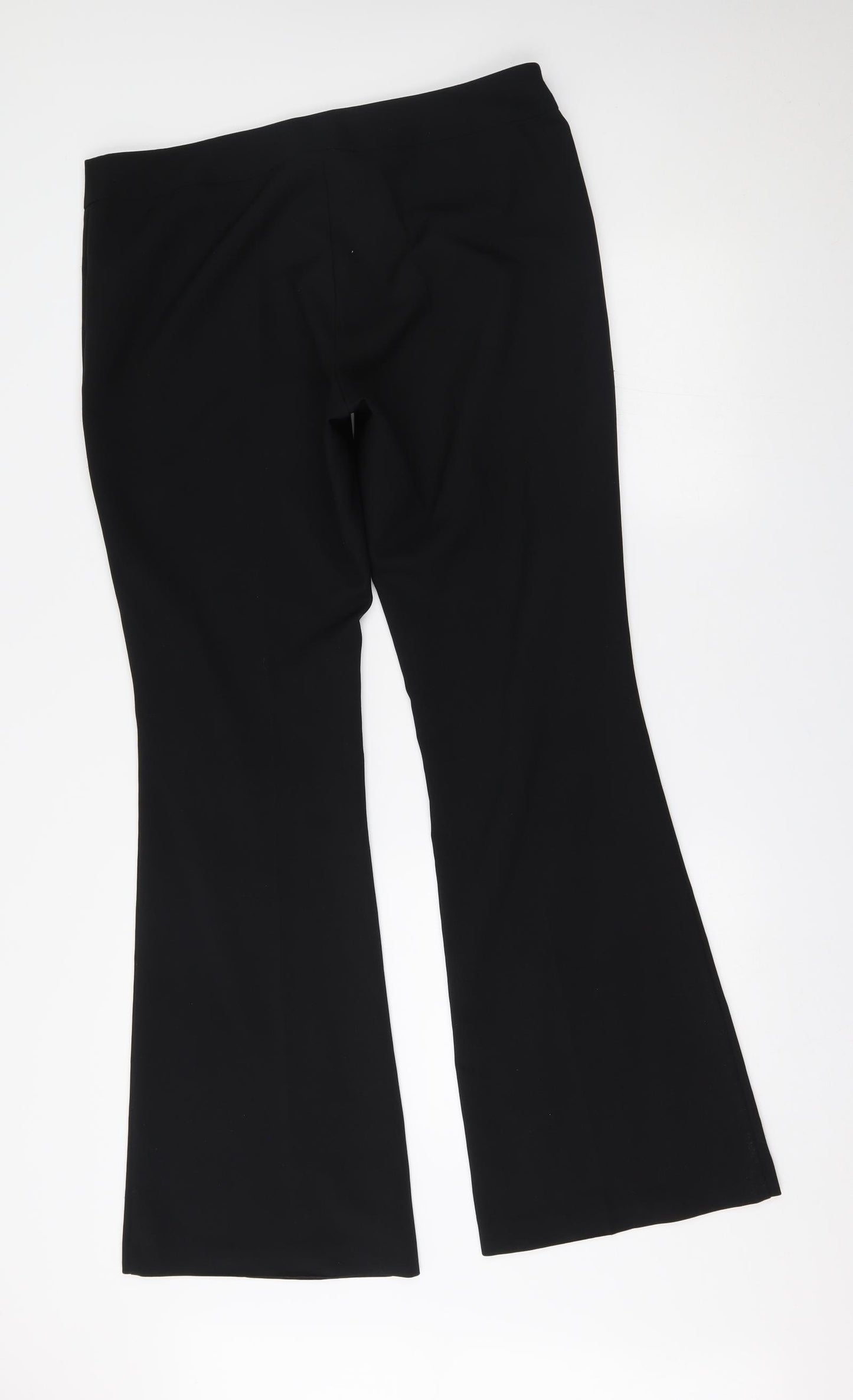 Liquid Womens Black   Trousers  Size 16 L32 in - slight flare