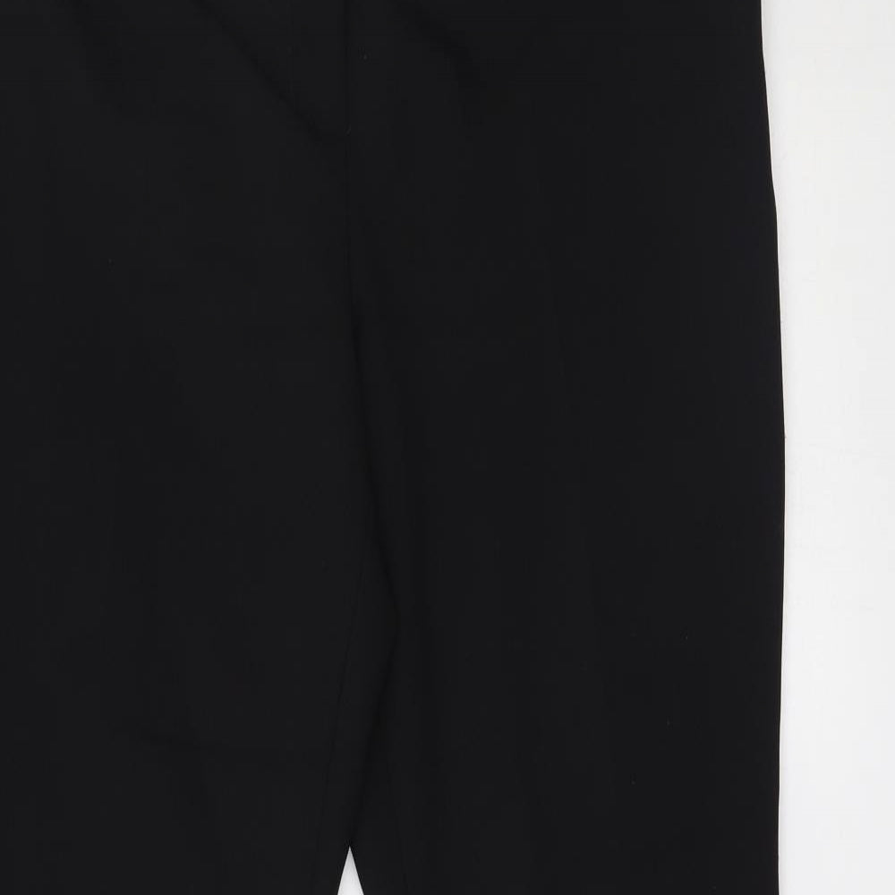 Liquid Womens Black   Trousers  Size 16 L32 in - slight flare