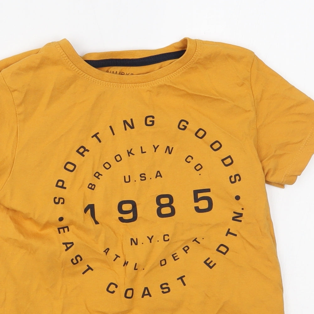 Primark Boys Yellow   Basic T-Shirt Size 7-8 Years