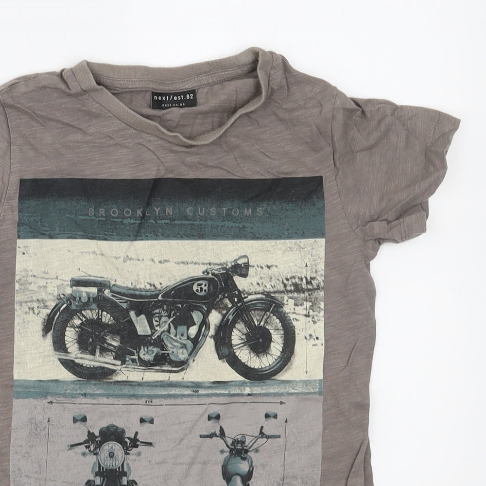 NEXT Boys Brown   Basic T-Shirt Size 6 Years  - motorbike