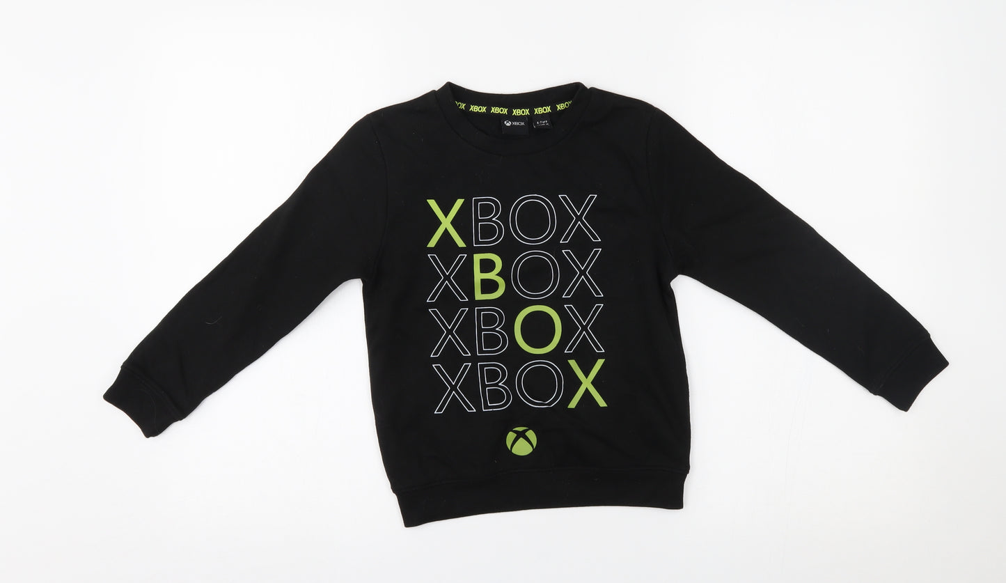 Primark Boys Black   Pullover Jumper Size 6-7 Years  - xbox