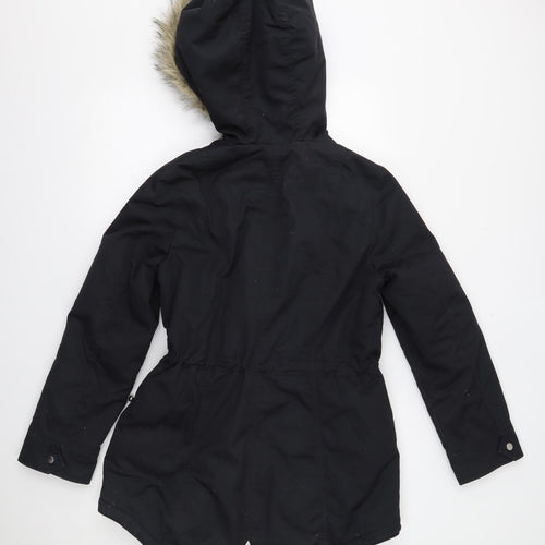 Miss Selfridge Womens Black   Parka Coat Size 14