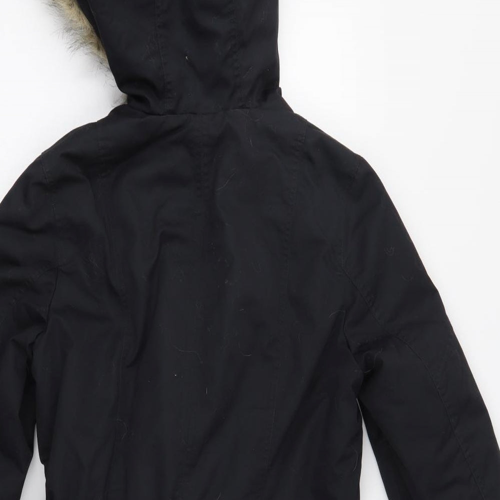 Miss Selfridge Womens Black   Parka Coat Size 14