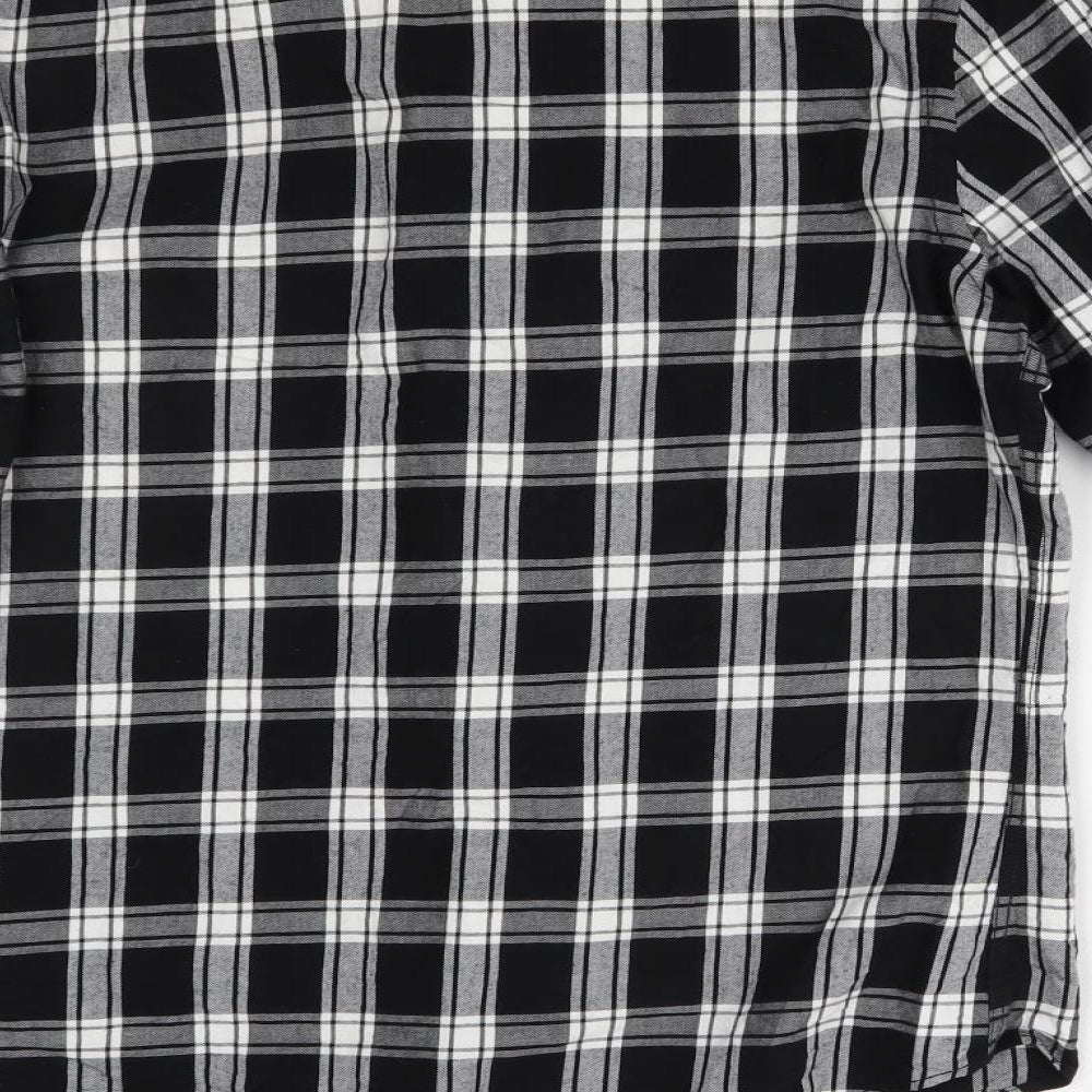 Zara Mens Grey Plaid   Button-Up Size L