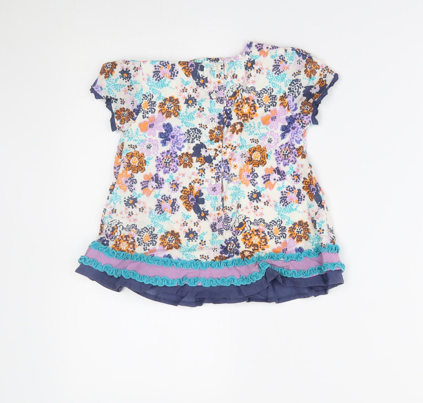 M&S Girls White Floral  A-Line  Size 2-3 Years