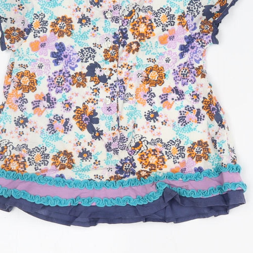 M&S Girls White Floral  A-Line  Size 2-3 Years