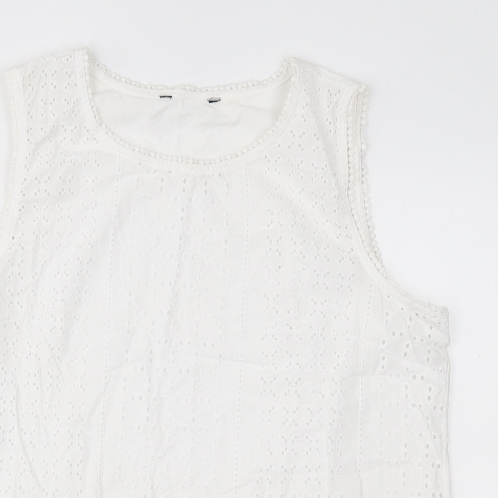 Peacocks Womens White   Basic Blouse Size 16