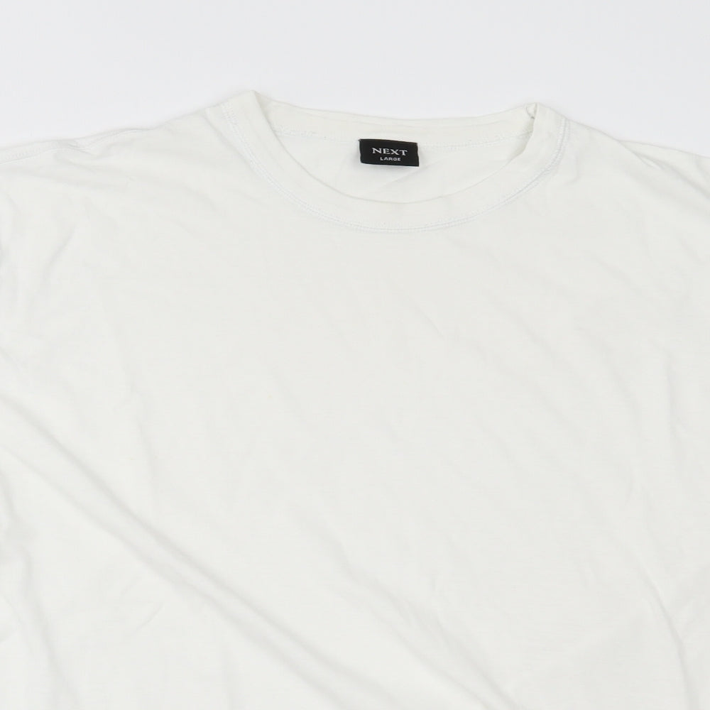 NEXT Mens White    T-Shirt Size L