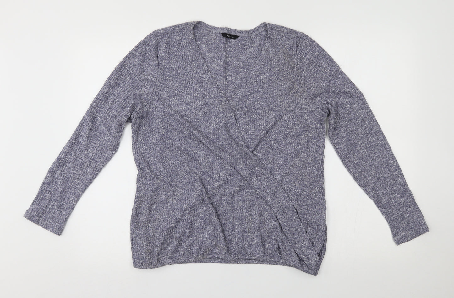 M&Co Womens Blue   Wrap Jumper Size 16
