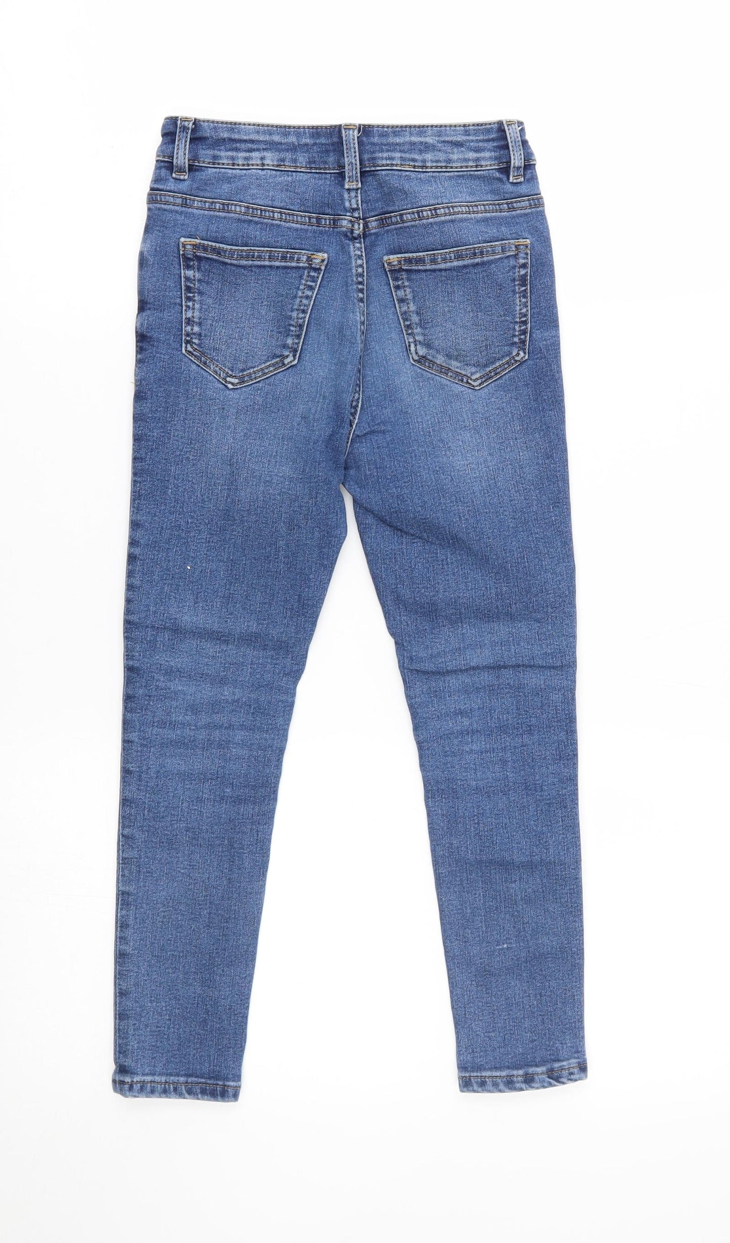 M&S Girls Blue   Straight Jeans Size 7-8 Years