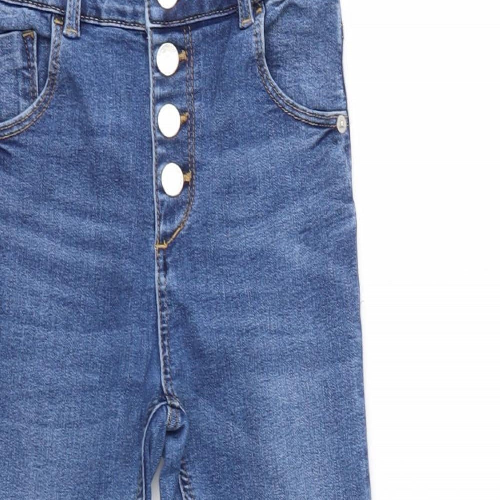 M&S Girls Blue   Straight Jeans Size 7-8 Years