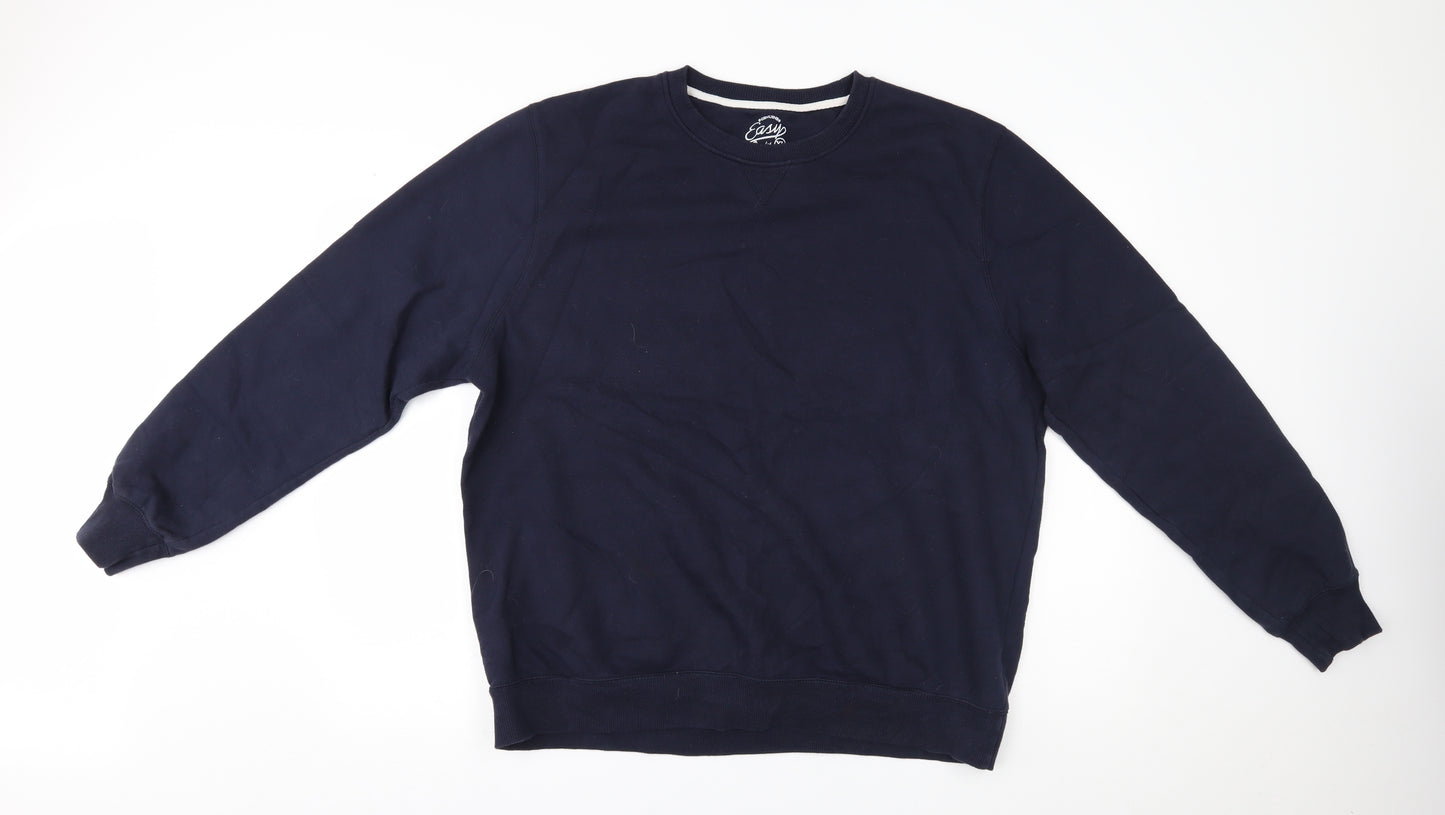 Easy Mens Blue   Pullover Jumper Size XL