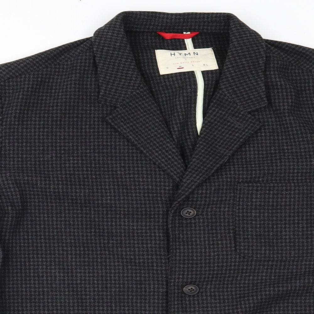 Hymn Mens Grey Check  Jacket Blazer Size M