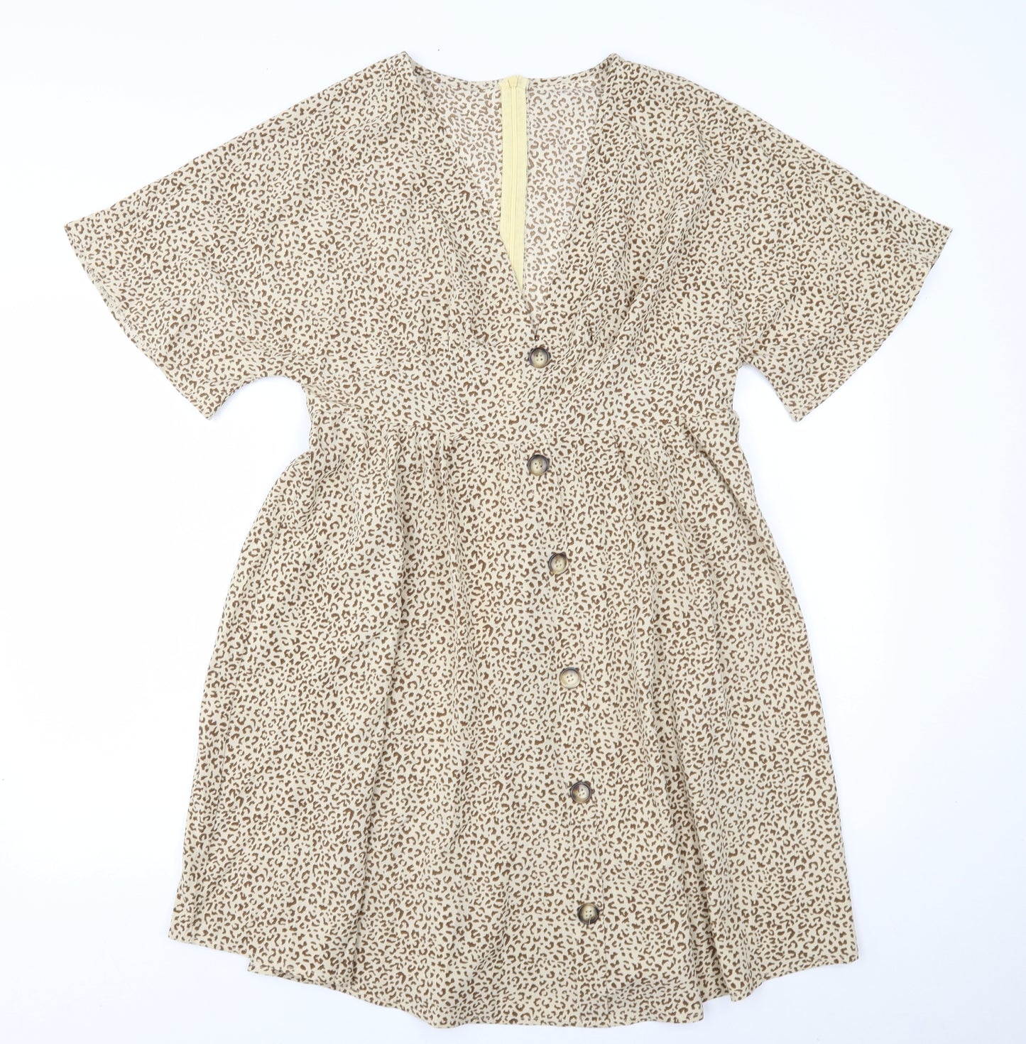 SheIn Womens Beige Animal Print  A-Line  Size L