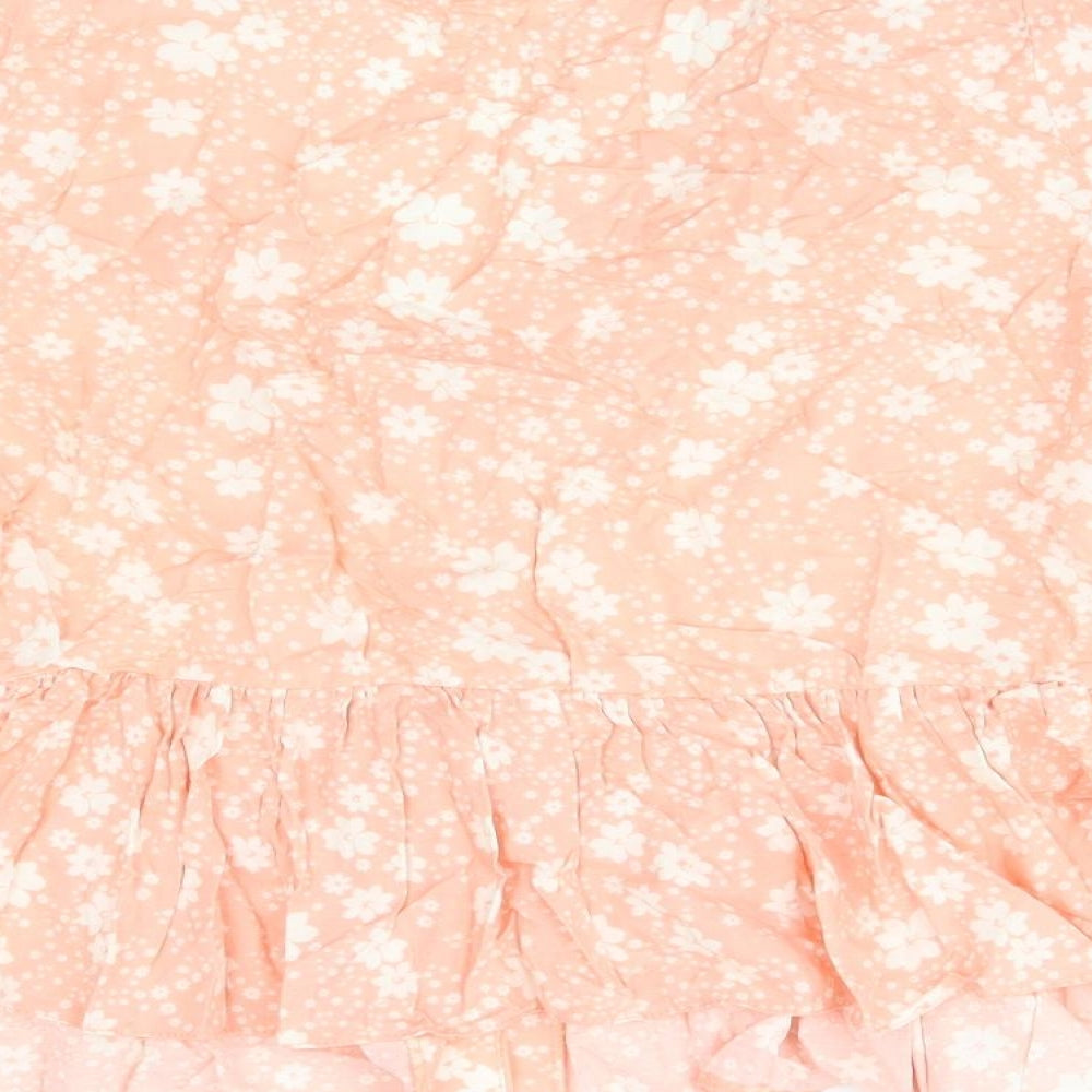 New Look Womens Pink Floral  Basic Blouse Size 14