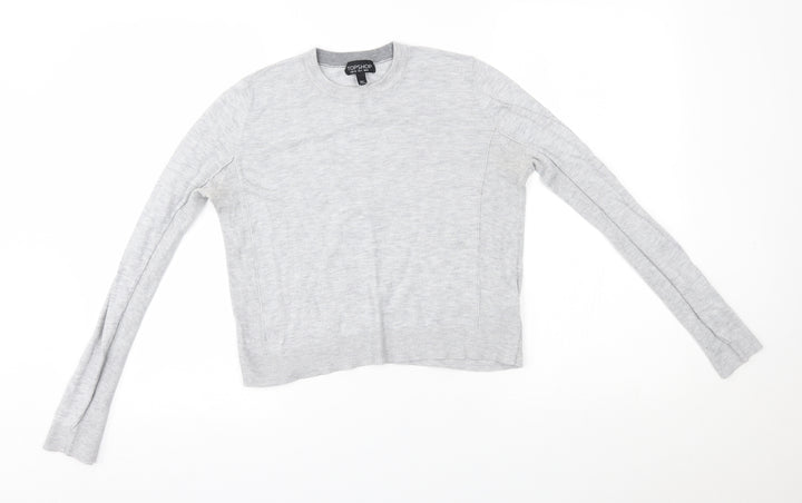 Topshop Womens Grey Pullover Jumper Size 8