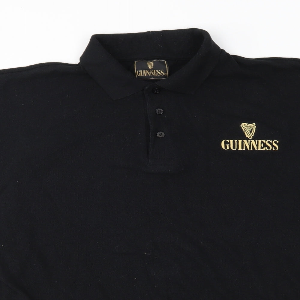 Guiness Mens Black    Polo Size L