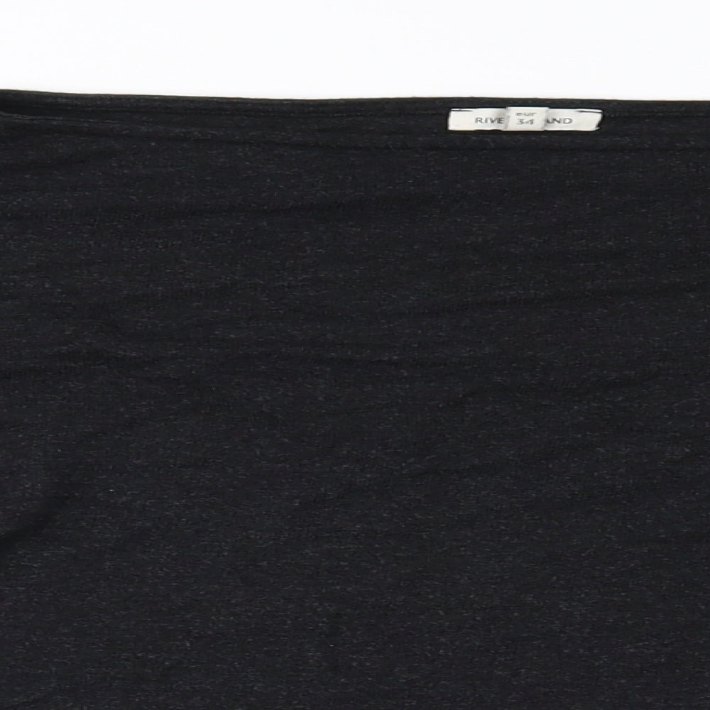 River Island Womens Grey   Basic T-Shirt Size 8