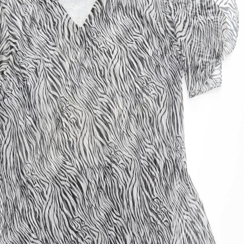 Lewis henry Womens Grey Animal Print  A-Line  Size 18