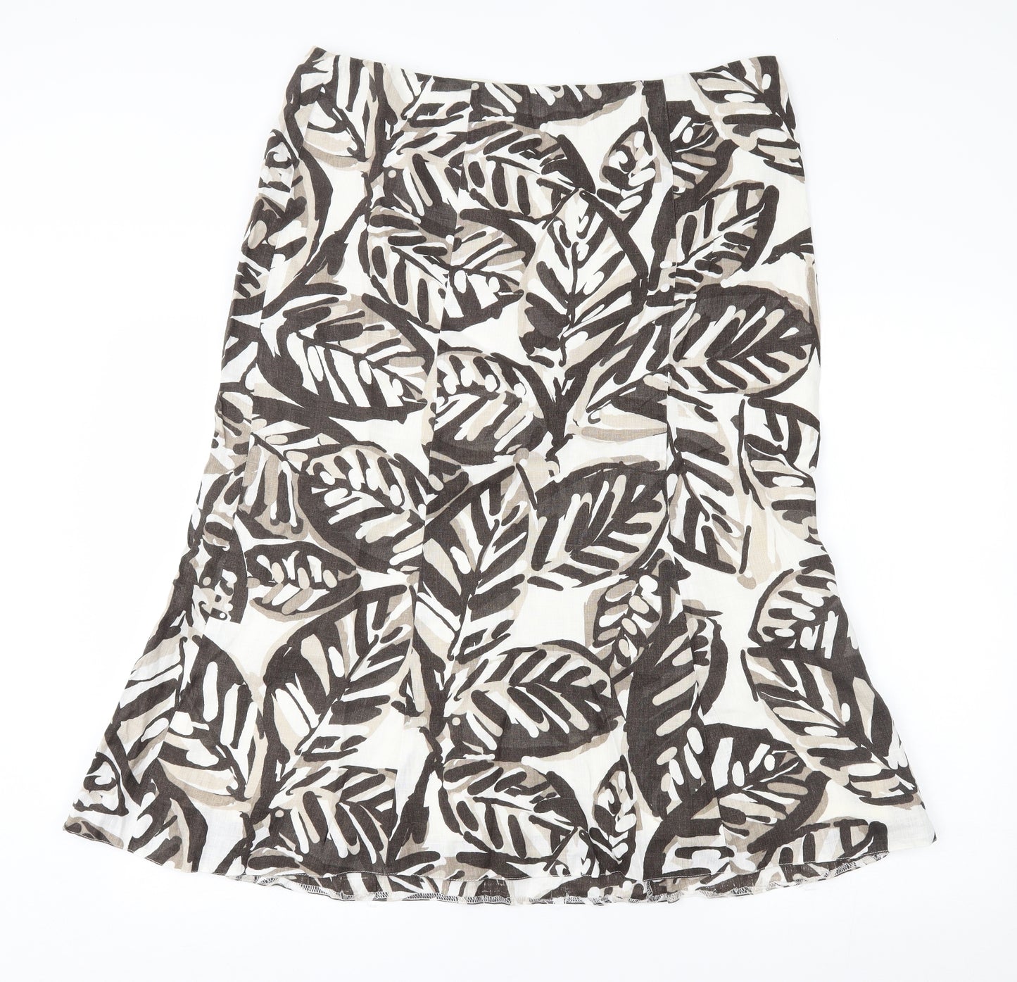 CC Womens White Floral  A-Line Skirt Size 16