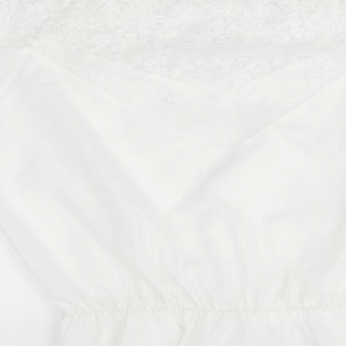 Preworn Womens White   Basic Blouse Size 2XL
