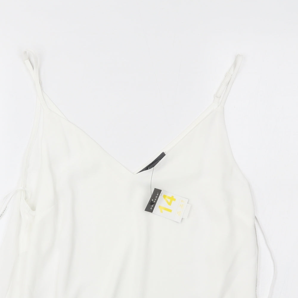 Primark Womens White   Basic Blouse Size 14