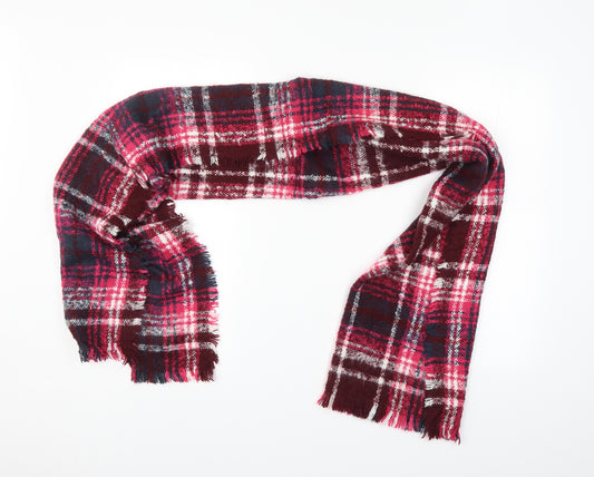 Front view of Preworn women’s multicoloured check scarf