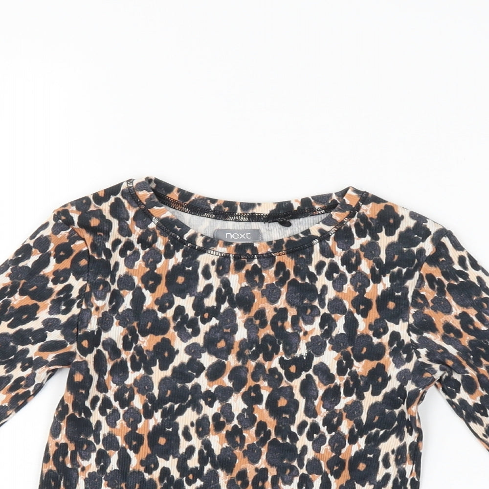 NEXT Girls Multicoloured Animal Print  Pullover Jumper Size 7 Years