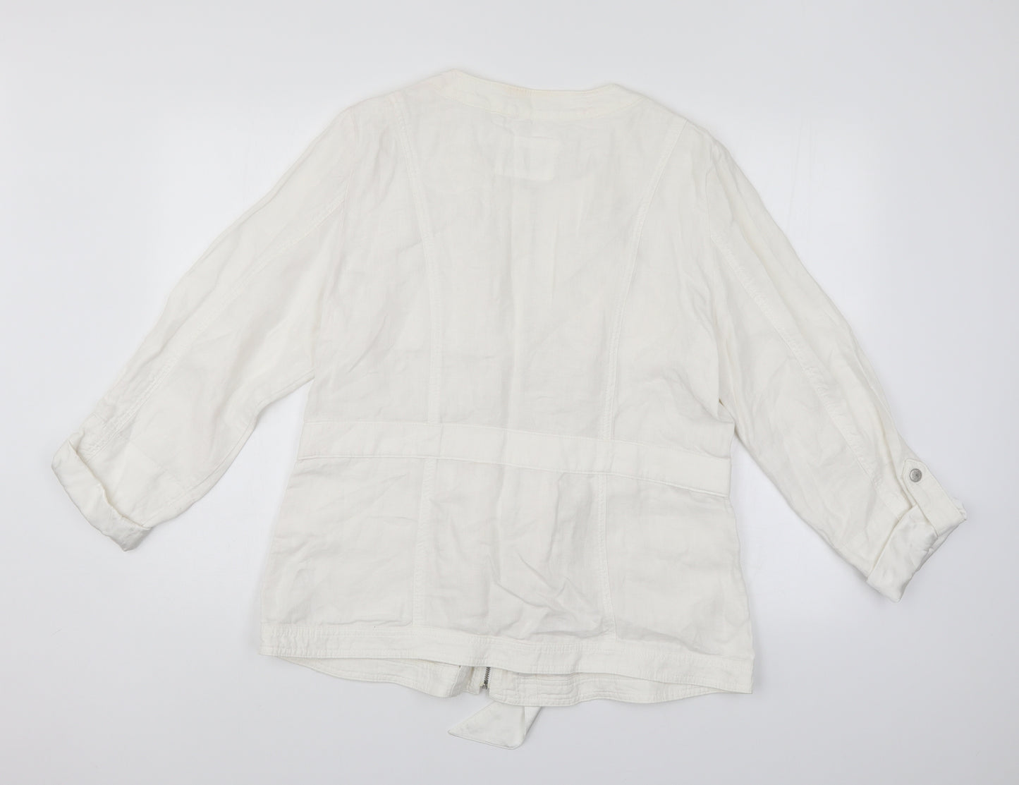 Per Una Womens White   Jacket Coatigan Size 18