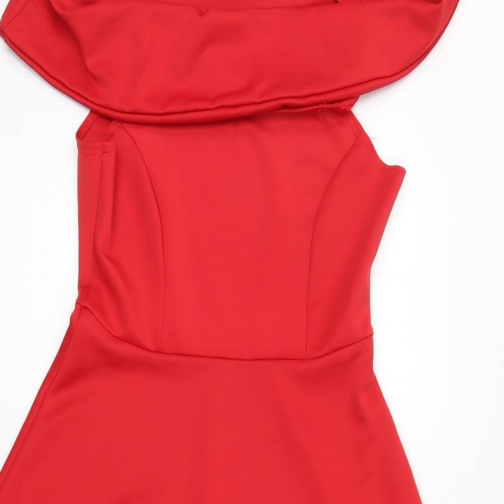 Boohoo Womens Red   A-Line  Size 14