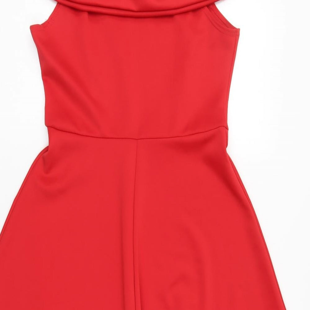 Boohoo Womens Red   A-Line  Size 14