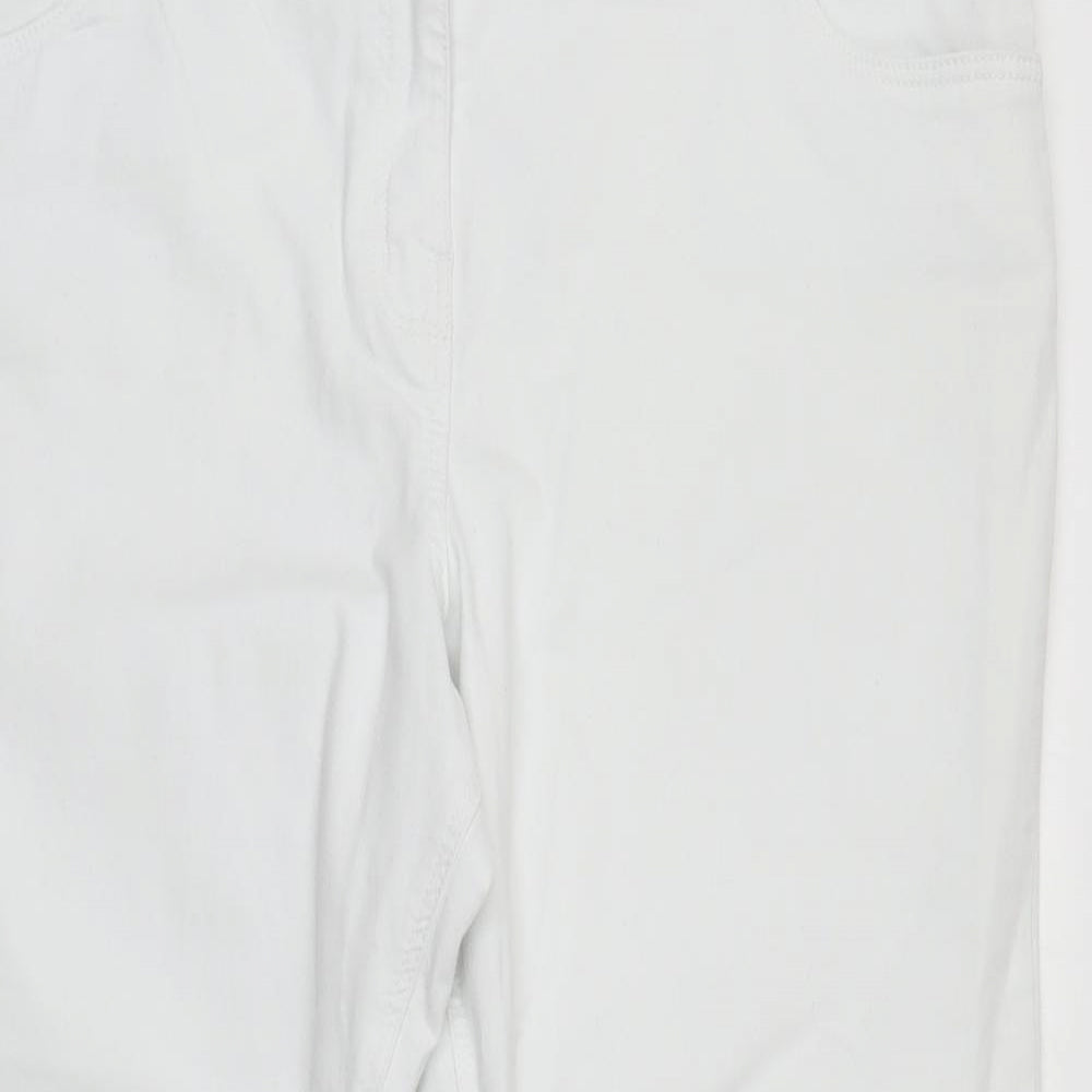 Nutmeg Womens White  Denim Cropped Jeans Size 20 L24 in