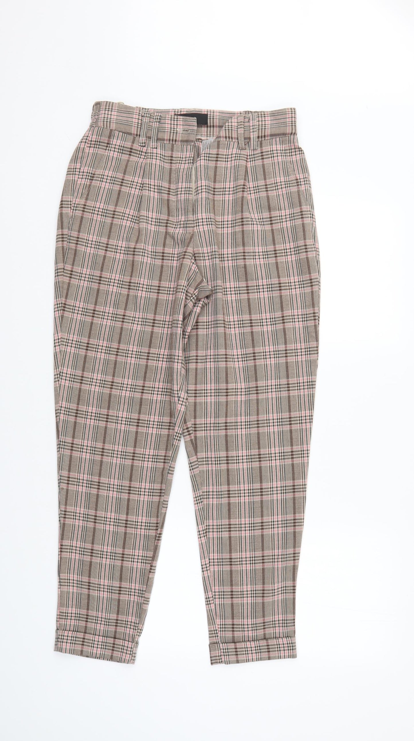 NEXT Womens Multicoloured Check  Trousers  Size 10 L29 in