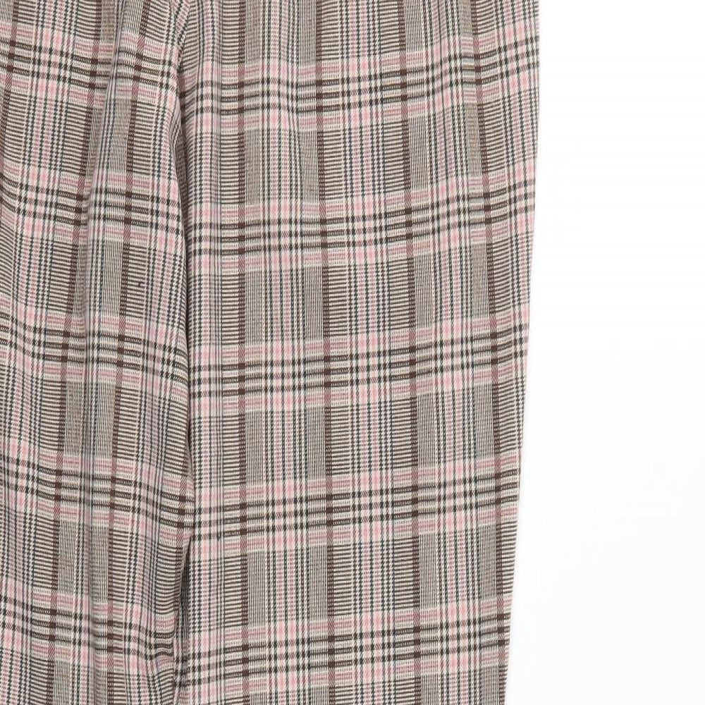 NEXT Womens Multicoloured Check  Trousers  Size 10 L29 in
