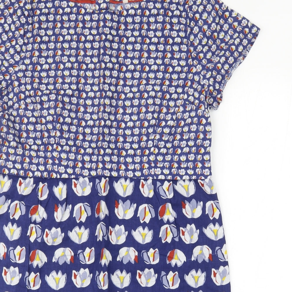 White Stuff Womens Blue Floral  Shift  Size 16
